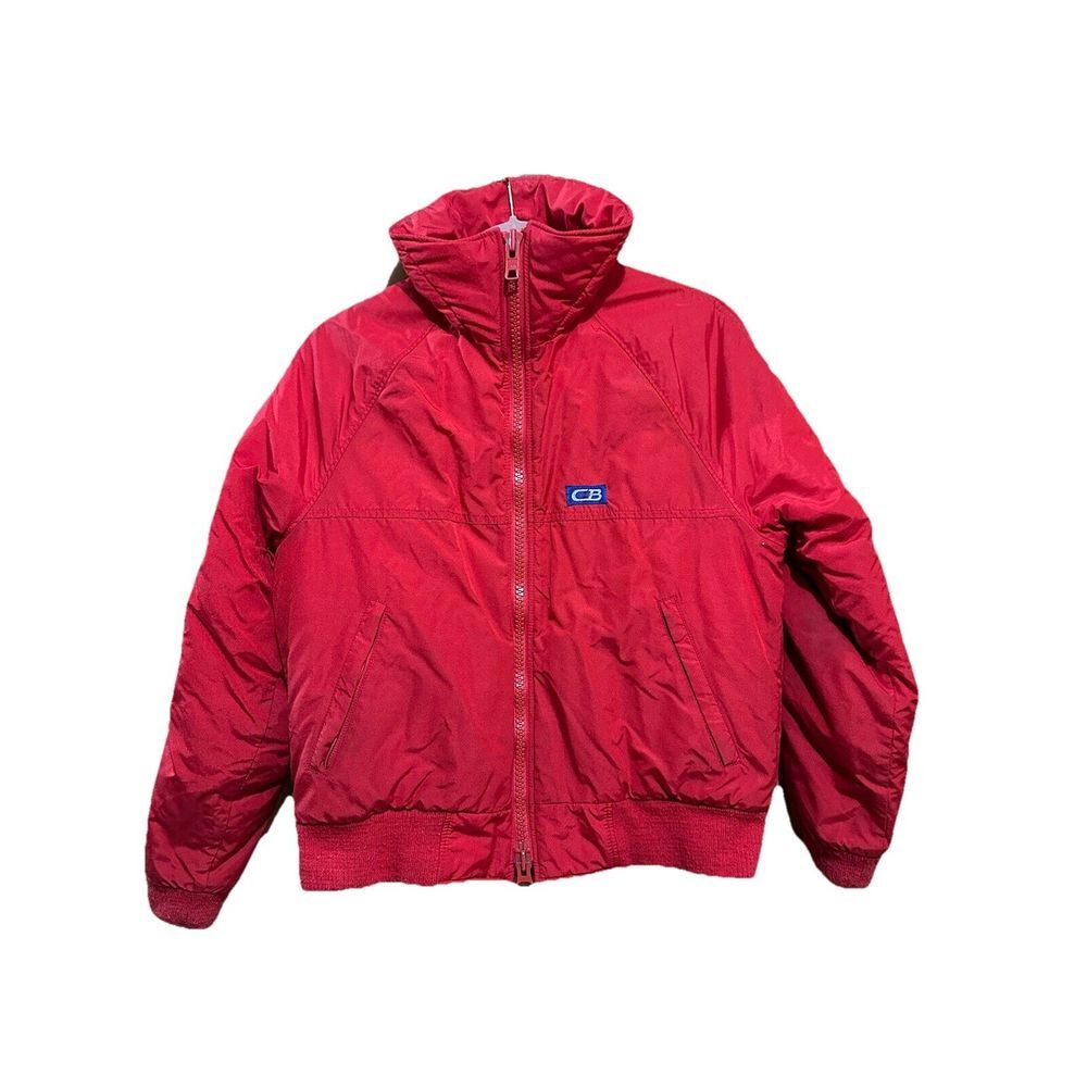 Vintage 80s CB Sports Bomber Jacket Red Men's Small‎ USA Winter Spring Ski